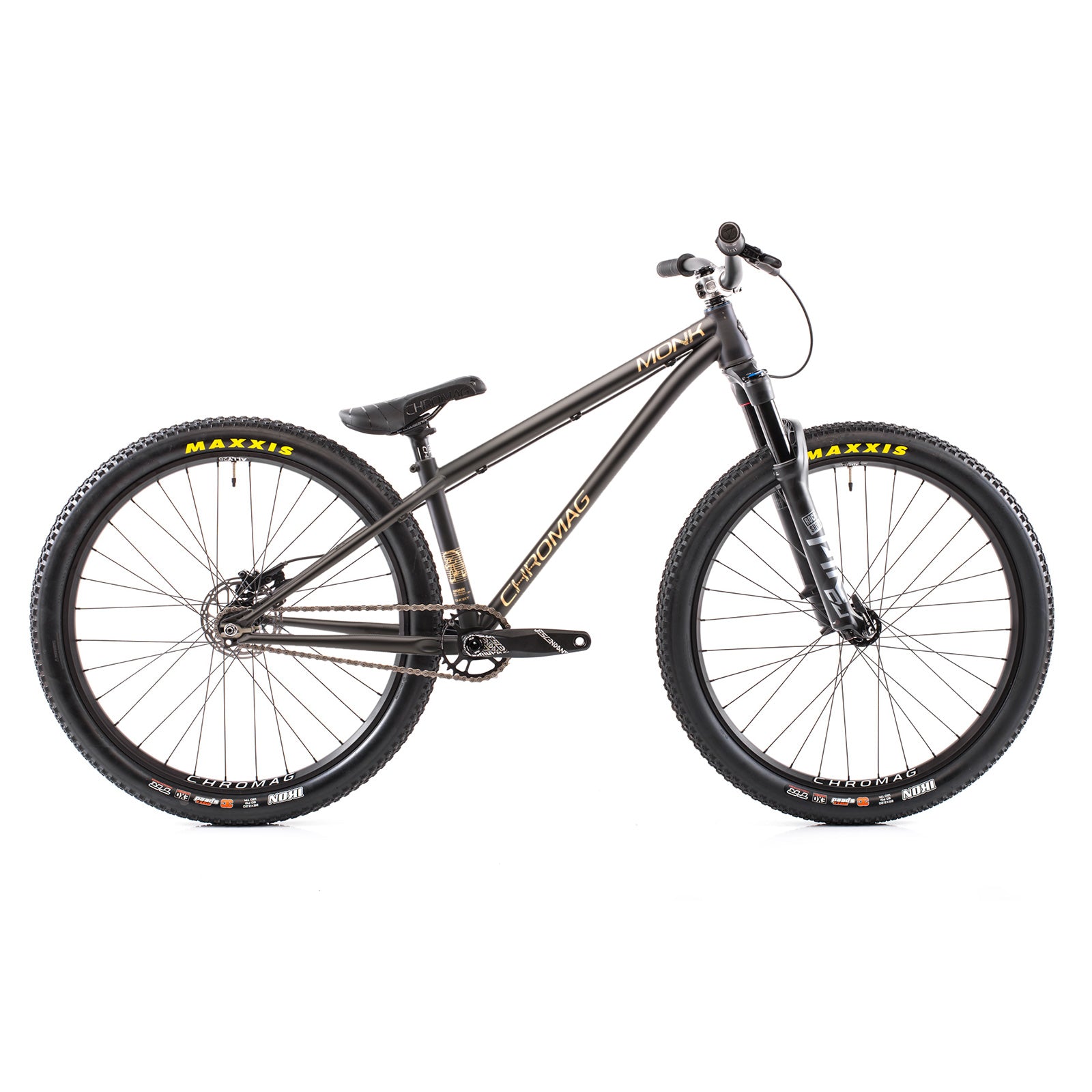 Monk Chromag Dirt Jump Bike MTB Hardtail Mountain Bike Black Gold